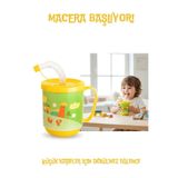 Transformacion Premium Pipetli Çocuk Bardağı 350 Ml - Alıştırma Bardağı Ve Suluk Sarı, 7430000722650