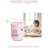 Transformacion Premium Pipetli Çocuk Bardağı 350 ml Sızdırmaz Tasarım ve Kolay Temizlenebilir Özellikler - Pembe