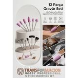Transformacion Profesyonel 12 Parça Gravür Seti - Mini Taşlama, Pas Sökme, Çapak Alma ve Parlatma Uçları 723314