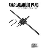Transformacion Profesyonel Ayarlı Daire Kesici Panç Seti (30-300MM) - Tungsten Çelik Uçlu Hassas Delme Seti