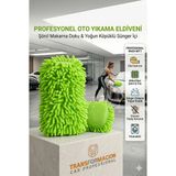 Transformacion Profesyonel Çizmeyen Makarna Oto Yıkama Eldiveni, Içi Süngerli Yoğun Köpüklü Şönil Sünger 723204 - SUNGERLI - COK RENKLI