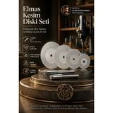 Transformacion Profesyonel Elmas Kesim Diski Seti - Mini Taşlama ve Matkap Uyumlu 6'lı Set (50-40-30-20 mm Diskler ve 2 Adet Bağlantı Mili) - MODEL 1