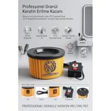 TransForMacion Profesyonel Granül Keratin Eritme Kazanı Boncuk ve Çubuk Keratin Isıtıcı PTC Seramik Ocak 60 ml Kapasiteli Ayarlanabilir Isı Ayarlı Saç Kaynak Makinesi 720565
