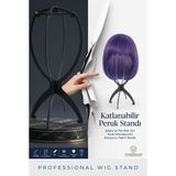 Transformacion Profesyonel Katlanabilir Peruk Standı - 35 cm Yükseklik, Şapka ve Peruklar İçin Hava Sirkülasyonlu Koruyucu Teşhir Standı 722200