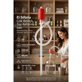 Transformacion Profesyonel Manuel Sıvı Transfer Sifon Pompası Seti - Benzin, Mazot, Yağ, Su ve Kimyasal Uyumlu Taşınabilir El Pompası (56 cm Hortum, Dakikada 10 Litre Akış Hızı) 719951