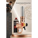 Transformacion Rose Gold Otomatik Ateşlemeli Pürmüz Torch + Hediye Tüp | 360° Dönebilen Şaloma 723254