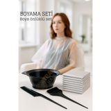 Transformacion Saç Boyama Seti 3’lü ve Saç Boya Önlüğü Tarak, Seti Fırça, Boya Kabı ile Profesyonel Uygulama