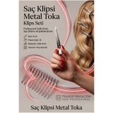 Transformacion Saç Klipsi Metal Toka Profesyonel 8 cm Metal Saç Klipsi 24'lÜ Set - Çelik Krom Kaplama Kuaför Tipi Bölme ve Şekillendirme Tokası - Dayanıklı Berber Seksiyon Klipsi 723335