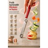 Transformacion Sebze Dilimleyici ve Meyve Soyucu Pratik Ayarlanabilir Paslanmaz Çelik Mutfak Bıçağı Dilimleyici Patates Havuç Salatalık Dilimleme Aparatı 723421 - PRESCOTT