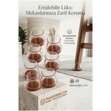 Transformacion Silent Keçe Tabanlı Şeffaf Sandalye Ayak Koruyucu 8'li Set 723000