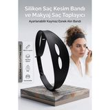 Transformacion Silikon Saç Kesim Bandı ve Makyaj Saç Toplayıcı - Ayarlanabilir Kaymaz Esnek Fade Şablonu, Kadınlar İçin Maske ve Cilt Bakımı Alın Bandı (68 cm) 723347