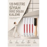 Transformacion Siyah Derz Dolgu ve Rötuş Kalemi Seti 4 Adet 120M Ahşap Saplı Temizleme Fırçalı Fayans Duvar Boyası 718599