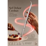 Transformacion SUS 304 18/10 Paslanmaz Çelik 25 cm Eğik Uçlu Profesyonel Şef Dekor Cımbızı, Akvaryum Bitki Maşası, Hassas Cerrahi Pens 723449