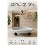 Transformacion Tekerlekli Saksı Tabağı 37 cm Ağır Yük Taşıyıcı Damacana Altlığı Saksı Altı Tekerleği Tablası BEYAZ 721051