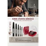 Transformacion Ters Kılavuz 6 Lı Set Saf Çelik Kırık Civata Vida Sökücü Kırılmış Vida Civata Sökme Aparatı 721690