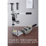 Transformacion Tezgah Üstü Matkap Standı + Tezgah Mengenesi Seti 722473 Dayanıklı Metal Gövde ile