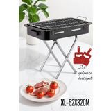Transformacion Xl Emaye Mangal Katlanır Ayaklı 52 X 32 Cm 2 Adet Mangal Yelpazesi Set 720535