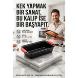 Transformacion Yanmaz Yapışmaz Baton Kek Kalıbı Silikon Saplı Ekmek Kalıbı 24 cm Granit Efektli 723135