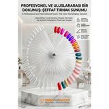Transformacion Yelpaze Oje Kartelası 50'li, Stiletto Renk Paleti, Nail Art Sunum Çubuğu Şeffaf 723267 - 50 LI SEFFAF