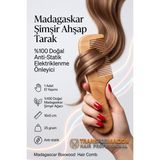 Transformacion%100 Doğal Madagaskar Şimşir Ahşap Tarak - 16 cm Anti-Statik Elektriklenme Önleyici El Yapımı Saç Derisi Masaj Tarağı Kepek Karşıtı Organik Saç Açma Tarağı 722265