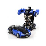Transformer Robot Çek Bırak Kendinden Robota Dönüşen 1:32 Bugatti Oyuncak Araba Karışık