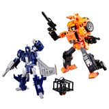 TRANSFORMERS Age of The Primes Wreck 'n Doom Koleksiyonu 2'li Paket, 7,5 İnç Autobot Kum Fırtınası ve 5,5 İnç Slugslinger Aksiyon Figürleri, Robot Oyuncaklar, 8+ (Amazon'a Özel)