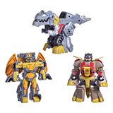 Transformers Dinobot Adventures Dinobot Squad Grimlock, Dinobot Snarl, ve Predaking 3'lü Paket Dönüştürme Figürleri, 4,5 İnç Oyuncaklar, 3 Yaş ve Üzeri