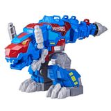 Transformers Dinobot Adventures Optimus Prime T-Rex Işıklar ve Sesler ile Dönüştürücü Oyuncak, 22+ İnç Aksiyon Figürü, 3 Yaş ve Üzeri