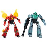 Transformers EarthSpark Cyber-Combiner Terran Twitch ve Robby Malto Robot Aksiyon Figürleri, 6 Yaş ve Üzeri Erkek ve Kız Çocukları için Etkileşimli Oyuncaklar