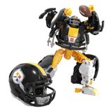 TRANSFORMERS NFL Pittsburgh Steelers Steelsmash 5,5 İnç Aksiyon Figürü Robottan Kaska Değişiklikleri, 8 Yaş ve Üzeri Futbol Oyuncakları