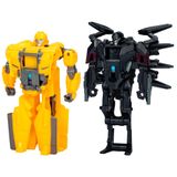 Transformers: One Cog Changer Bumblebee (B-127) & Airachnid, 4-Inch Robot Aksiyon Figürleri, 6 Yaş ve Üzeri Erkek ve Kız Çocukları için İnteraktif Oyuncaklar