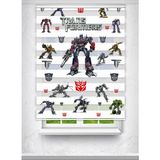 Transformers Robot Baskılı Çocuk Odası Perdesi - Dijital Baskılı Zebra Stor Perde - 110 x 220 cm - Renkli