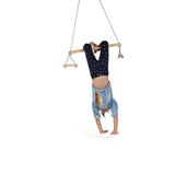 Trapez Ahşap Duyusal Salıncak Çocuk Aktivite Jimnastik Yoga Gelişim Salıncağı Sağlam Güçlü