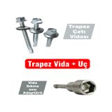 Trapez Çatı Vidası 6,3x60mm - 50'li Paket M10 Vida Sıkma Ucu 1 Adet -