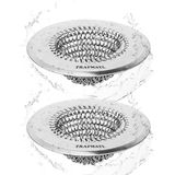 TRAPMATE Mutfak Evyesi Drenaj Süzgeci, Paslanmaz Çelik Evye Tahliye Süzgeci, 4.4 "Lavabo Süzgeci Sepeti, ABD Standart Mutfak Drenajı İçin Tıkanma Önleyici Çöp Bertaraf Süzgecini Yükseltin, Bulaşık