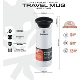 Travel Mug Termos Bardak 0,47Lt-Beyaz