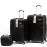 Travel Polo A1004 Siyah 3'lü ABS Valiz Seti