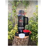 Travel Pot Paslanmaz Çelik Termos 4 Litre Dağcı-Kamp-Aile-Piknik Termsou - Siyah