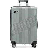 Travel Soft Sanderum -O 6fx Gri Unisex Orta Boy Valiz Tekli Malzeme ile Şık Tasarım