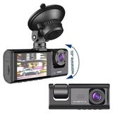 Travel Trafik Kayıt Cihazı, Çift Kameralı Dikiz Aynası Tipi Full Hd Araç Kamerası Hırsızlığa Karşı Koruma - Siyah
