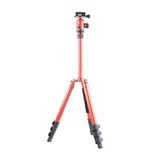 Traveller tripod hafif Reisestativ küre kırmızı (Jusino X 423S + BS-08Q)