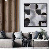 Traverten Dokulu Puzzle, Çerçeveli, 80X80