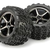 Traxxas 7174A" İkizler Lastik ve Tekerlek Modeli Araba Parçaları, Siyah/Krom