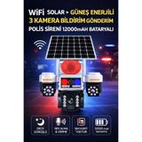 TRCharger 3 Kameralı Güneş Enerjili Wi-Fi Güvenlik Kamerası 15MP, 20m Hareket Algılama, Gece Görüş