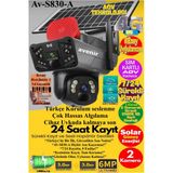Trcharger Avenir Av-S830-A Türkçe Konuşan 7/24 Sürekli Kayıt Güneş Enerjili Güvenlik Kamerası Hieasy Uygulama
