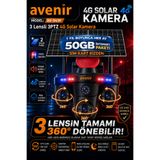 TRCharger S439 3 Lens 3PTZ Güneş Enerjili Solar 4G Sim Kartlı Kamera 3 MOTORİZE 1 Yıl Her Ay 50GB internet Bizden