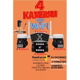 TRCharger Wifi 4 Kameralı 12MP PTZ Güvenlik Kamerası, Insan Algılama Uzaktan Izleme, Gece Görüşlü O-kam