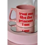 Treat Me Lıke The Prıncess I Am Pembe Kupa - Renkli - 300 cc