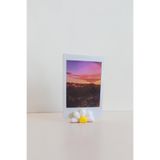 tredblock Çiçek Şeklinde Polaroid Fotoğraf Standı - Beyaz Papatya Tasarım Masaüstü Fotoğraf Tutucu