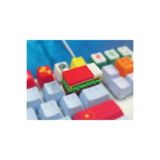 tredblock Minecraft Yatak Keycap – Toprak Blok Üstünde Kırmızı Yatak Tasarımlı Özel Klavye Tuşu